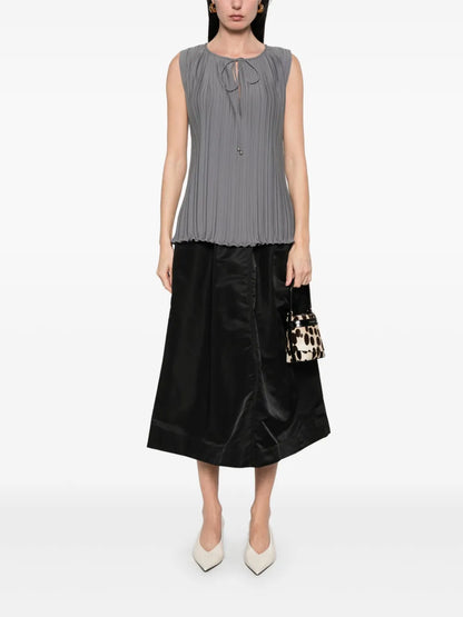 Plissé-Effect Blouse