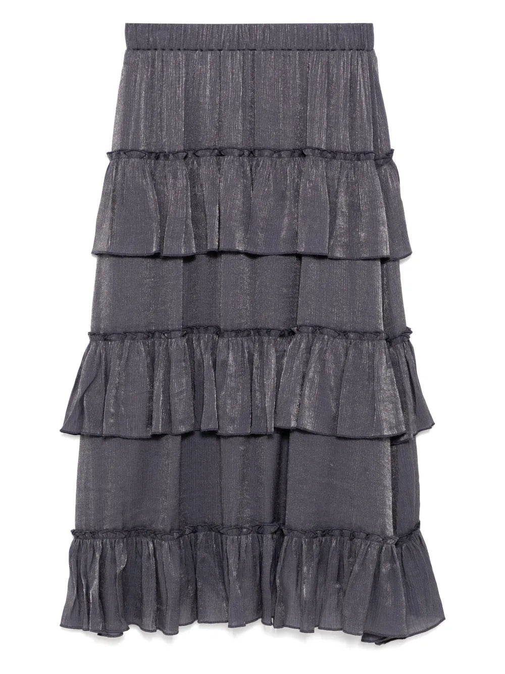 Tiered Ruffle Midi Skirt