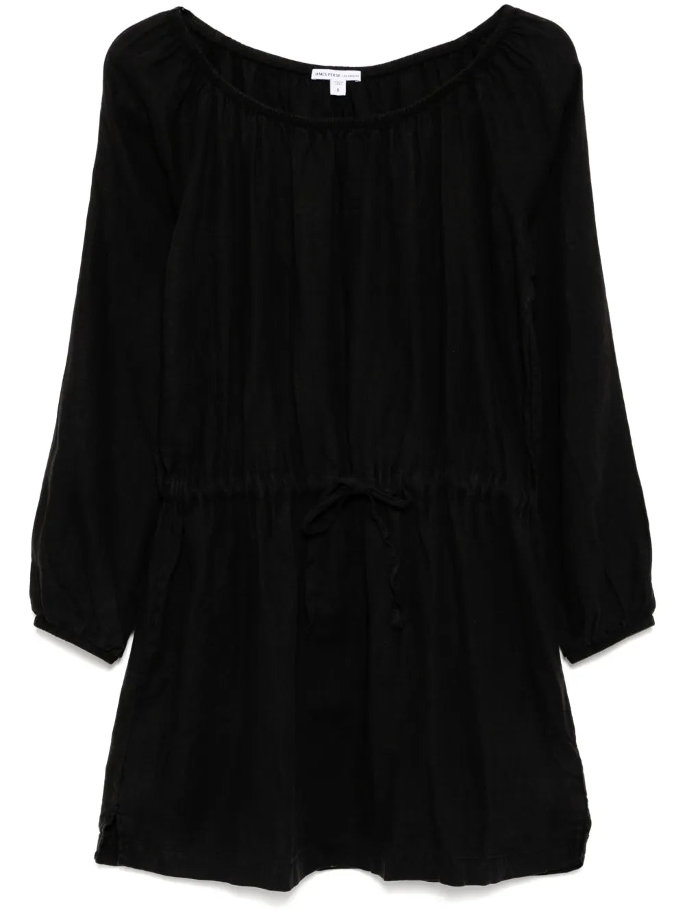 Gathered Linen Dress