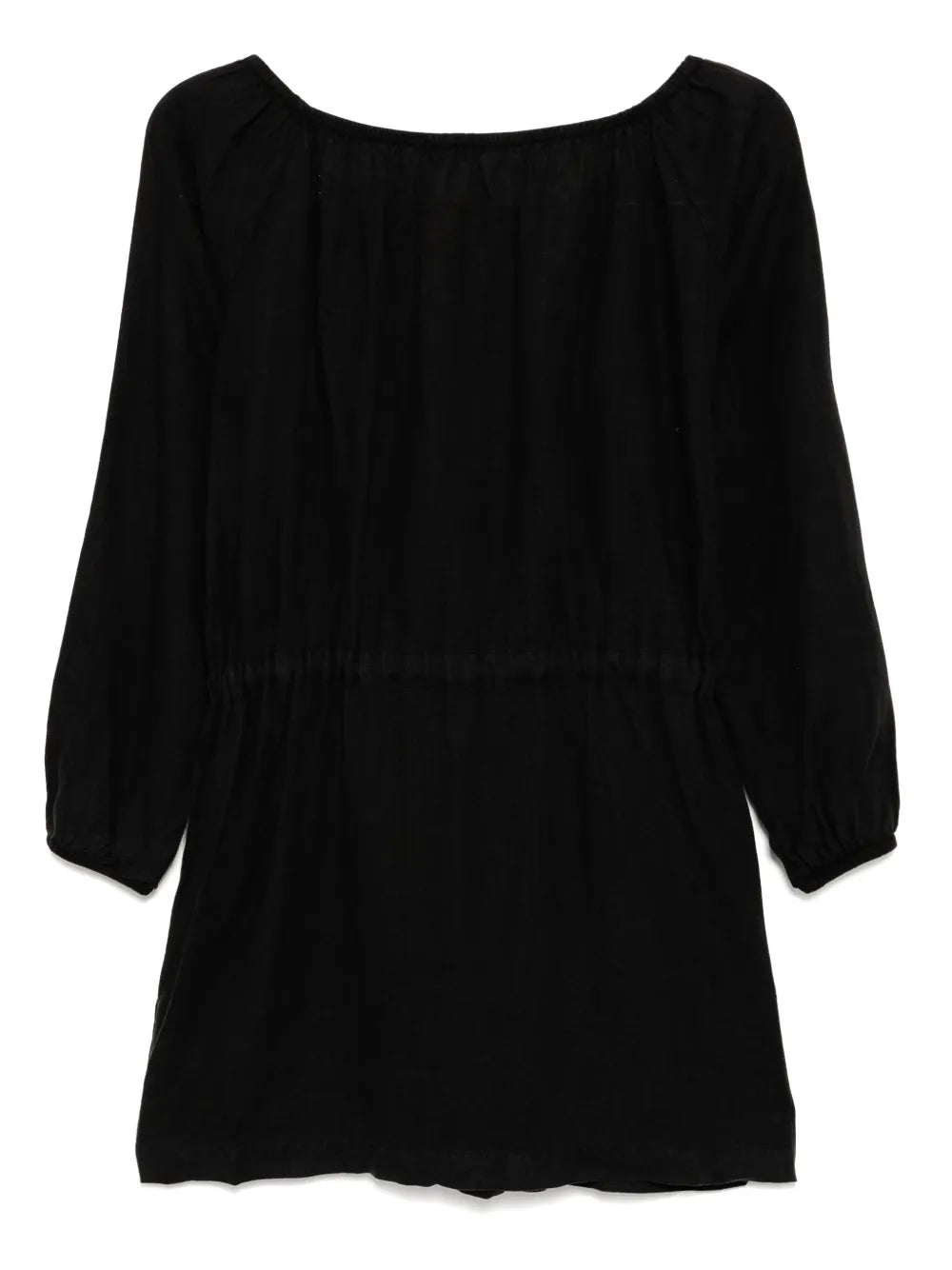 Gathered Linen Dress
