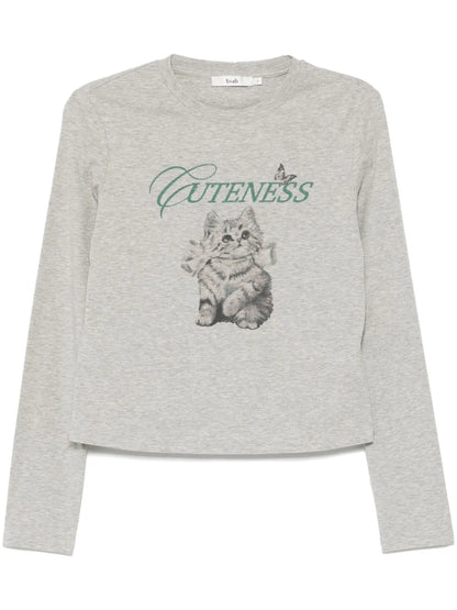 Graphic-Print Long-Sleeves T-Shirt