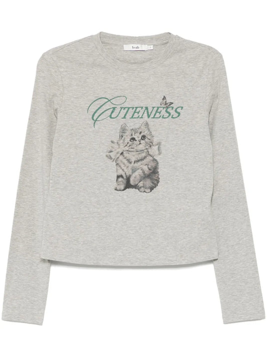 Graphic-Print Long-Sleeves T-Shirt