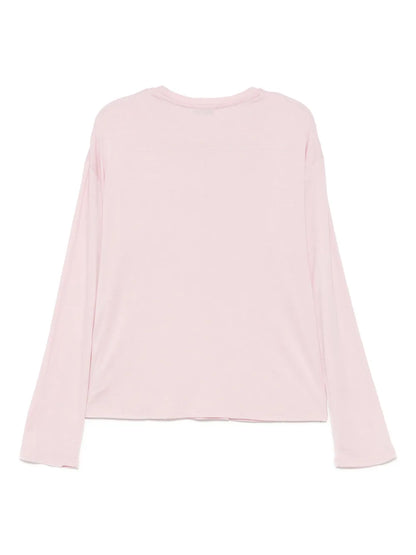 Slogan-Print Long-Sleeves T-Shirt