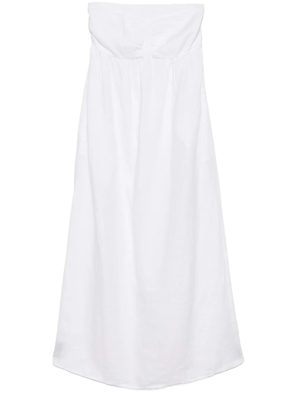 Gathered Tube Top Dress