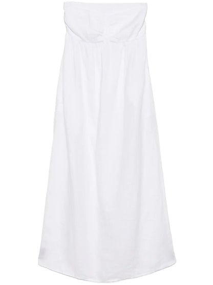 Gathered Tube Top Dress