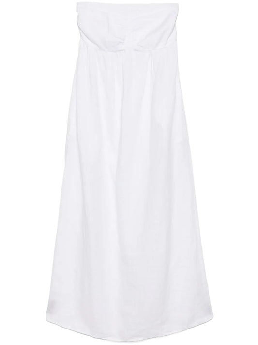 Gathered Tube Top Dress