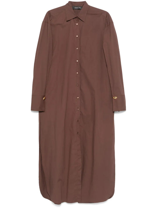 Poplin Shirt Maxi Dress