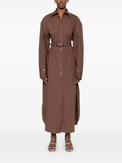Poplin Shirt Maxi Dress