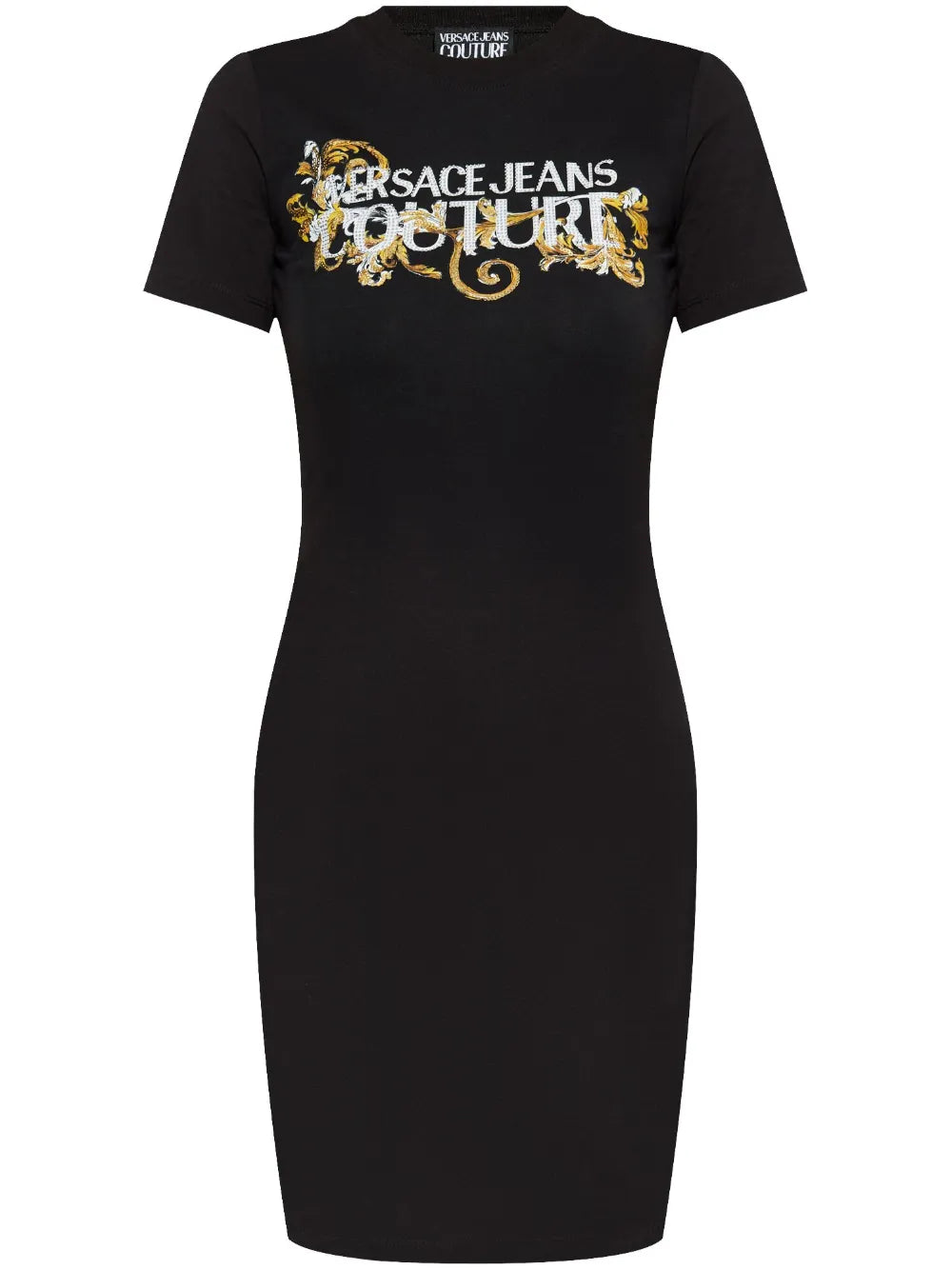 Crystal Outline Barocco Mini Dress