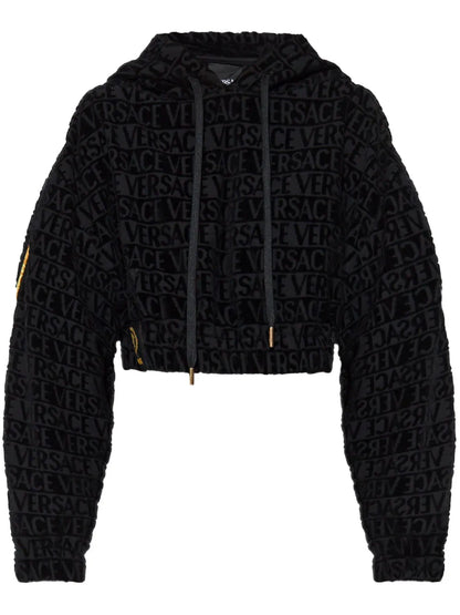 I Love Baroque Cropped Hoodie