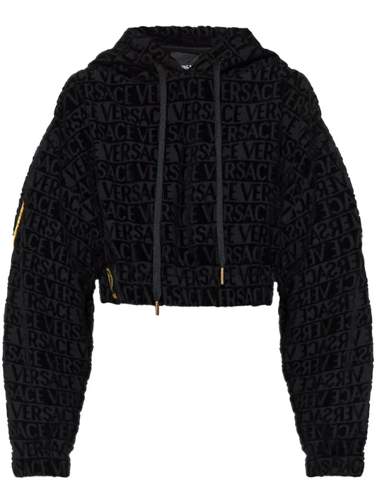 I Love Baroque Cropped Hoodie