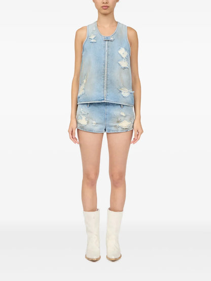 Distressed Effect Waistcoat
