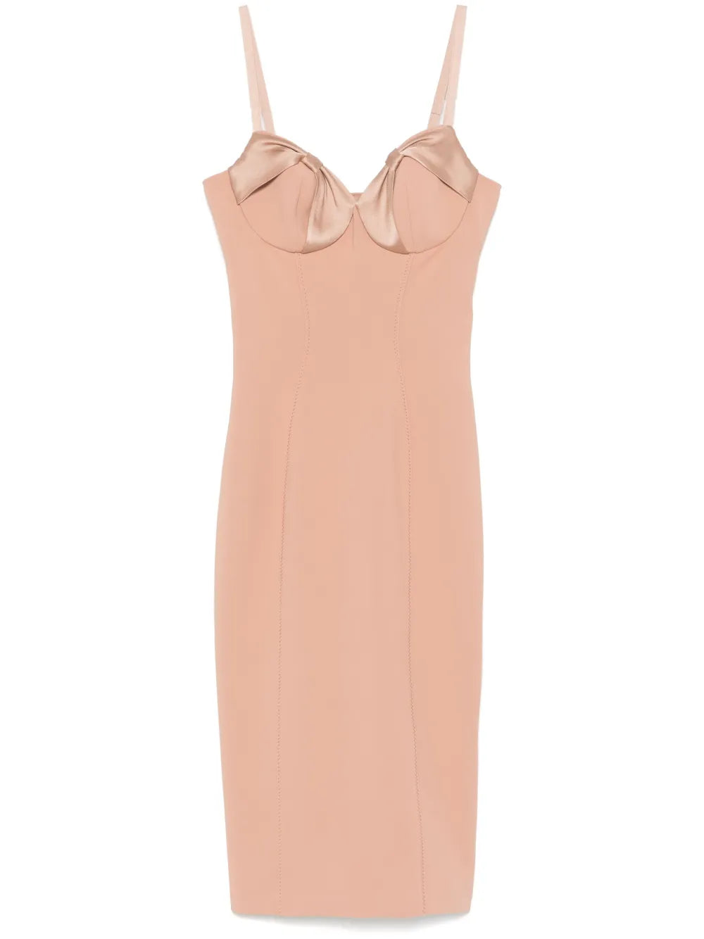 Bow-Embellishment Midi Dress