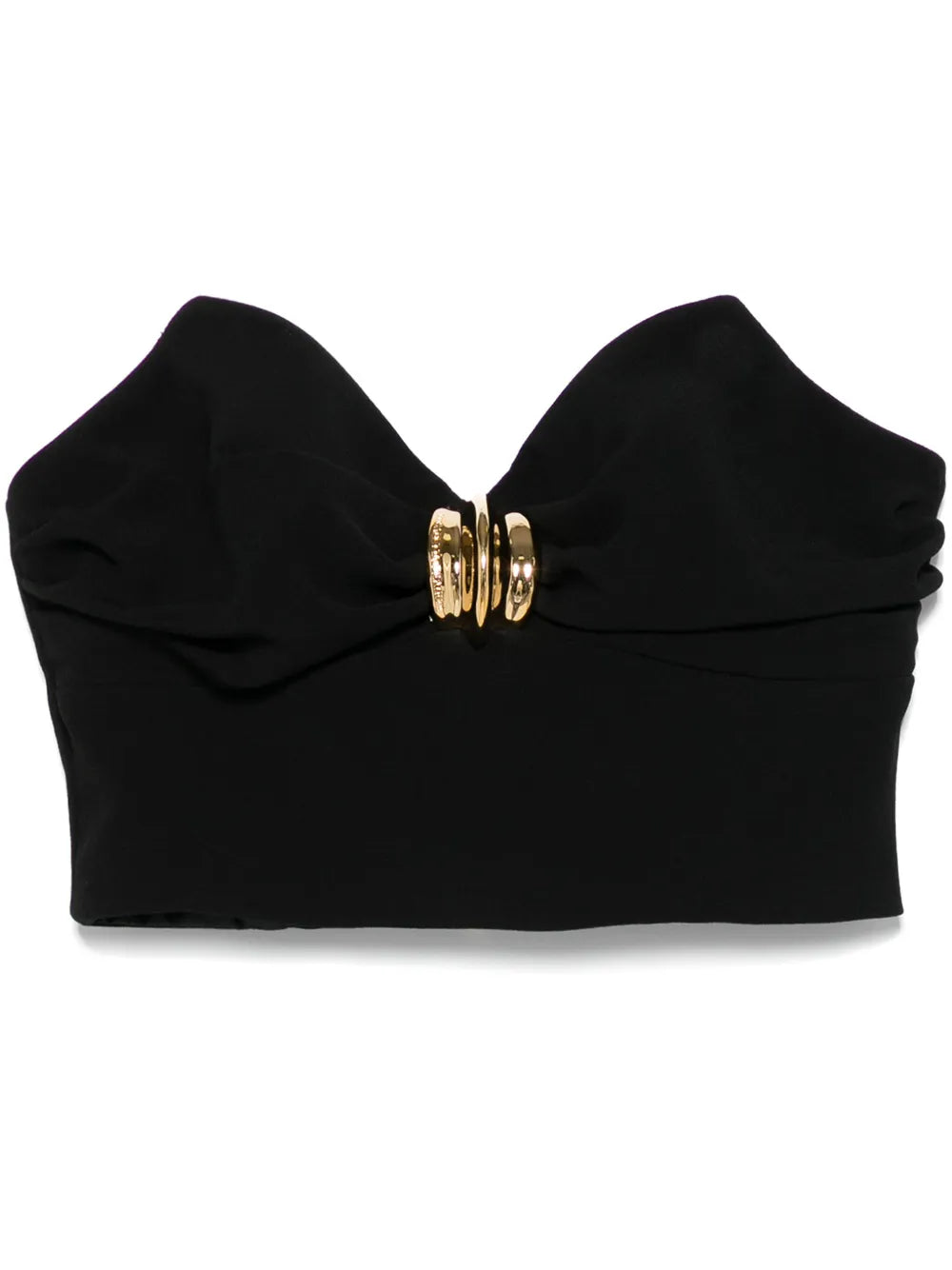 Jewel-Embellishment Crepe Top
