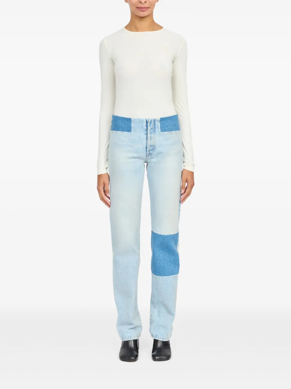 Patch-Detail Jeans