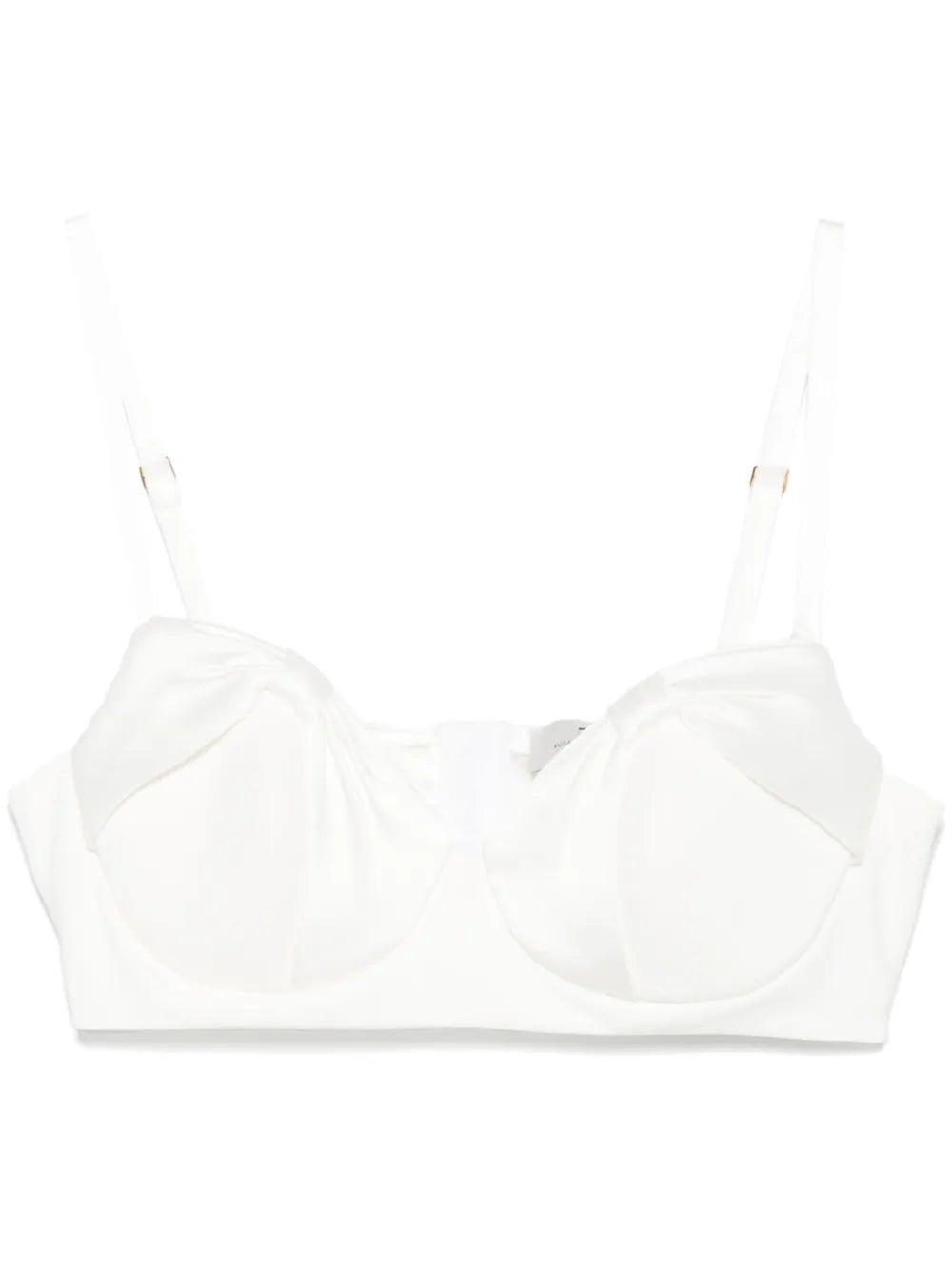 Satin-Bow Crepe Top