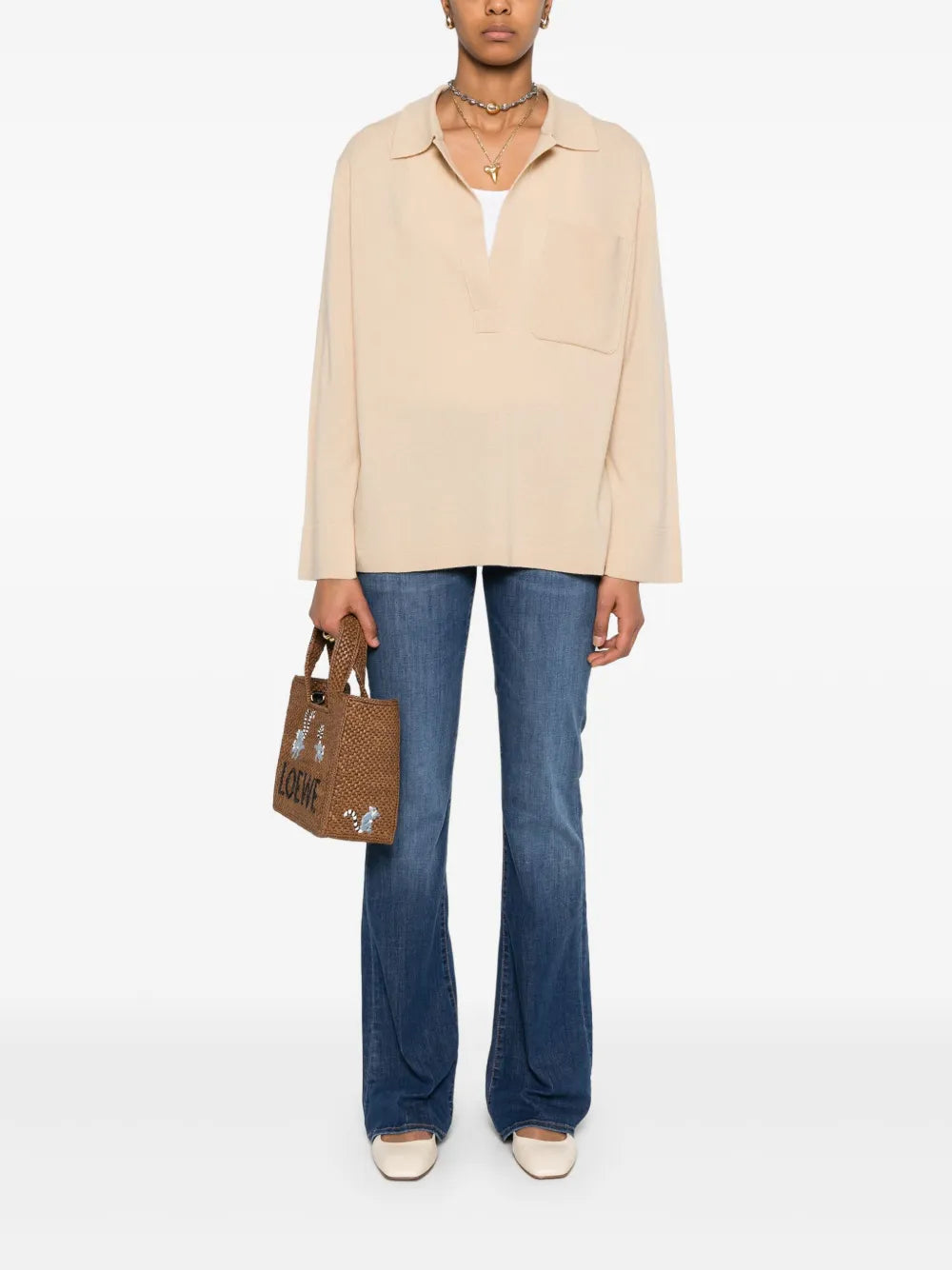 Split-Neck Sweater
