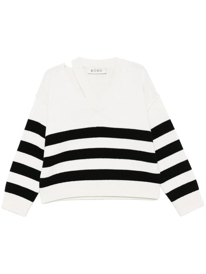 Deconstructed V-Neck Sweater