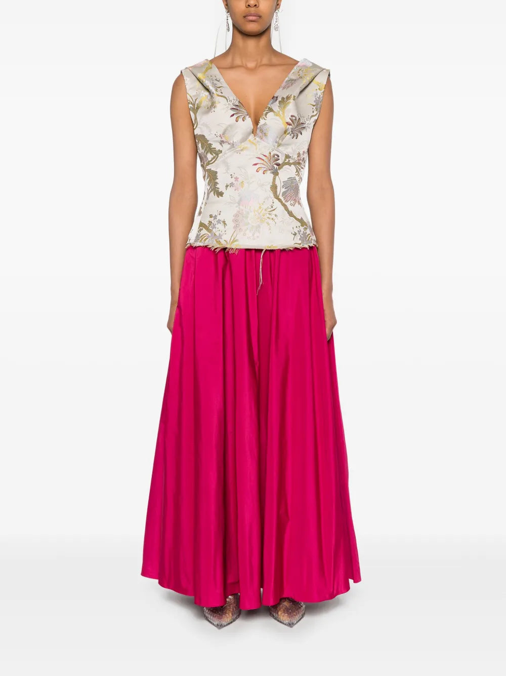 Taffeta Maxi Skirt