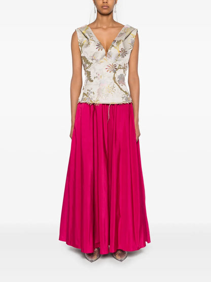 Taffeta Maxi Skirt