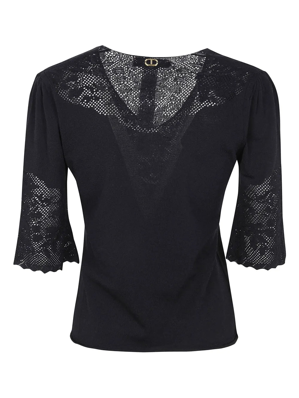 Pointelle-Detail T-Shirt