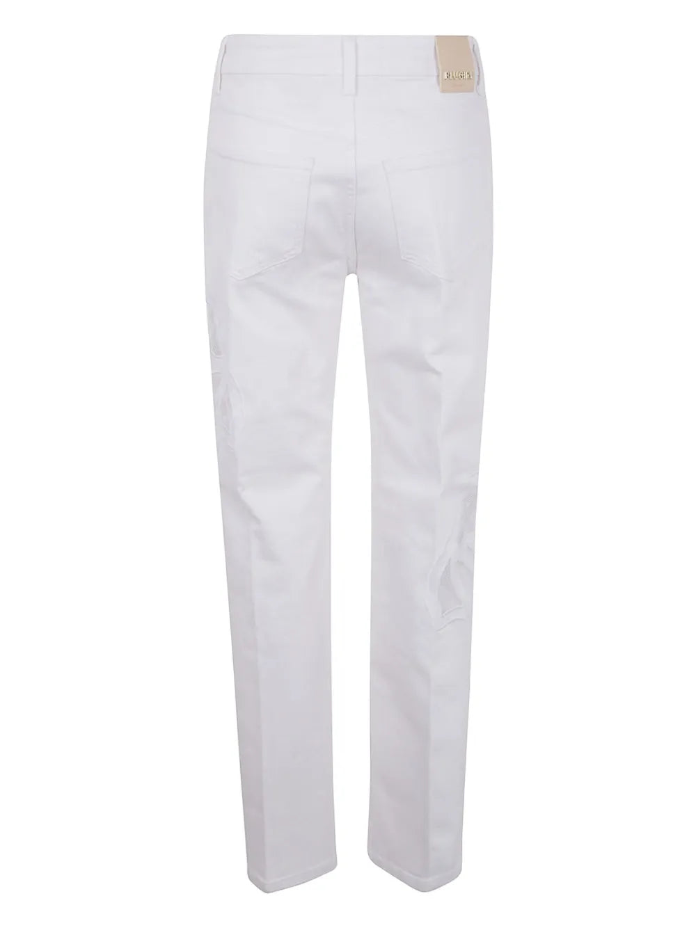 Floral-Embroidery Jeans
