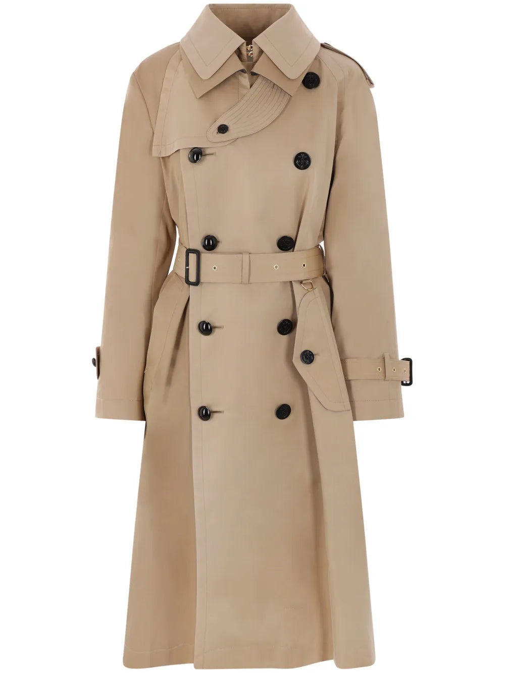 Double-Breasted Twill Trench Coat