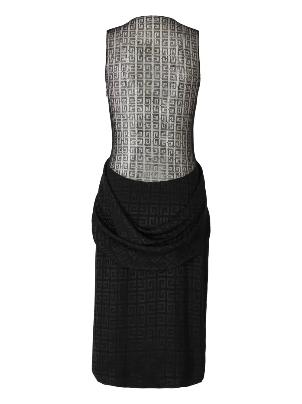 Draped Jacquard Dress