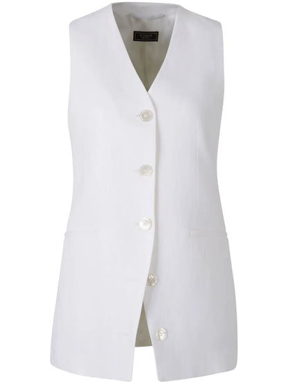 V-Neck Buttoned Vest