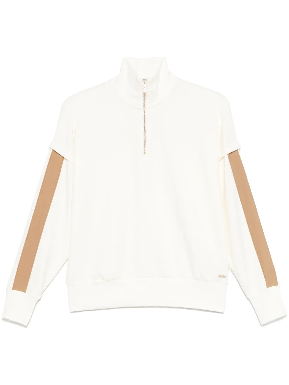 Contrast-Inserts Zip Sweatshirt