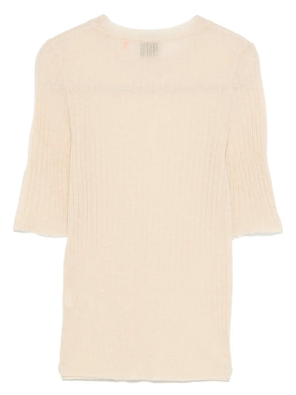 Fine-Ribbed T-Shirt