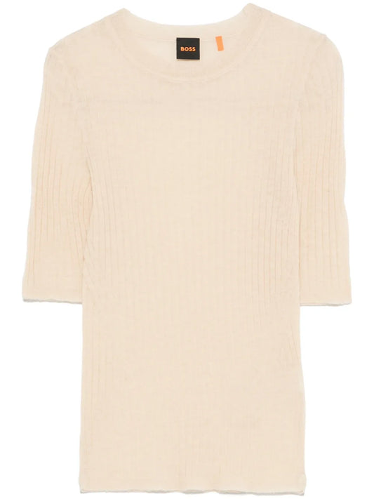 Fine-Ribbed T-Shirt