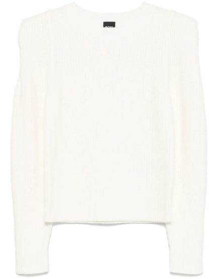 Shoulder-Detail Knitted Sweater