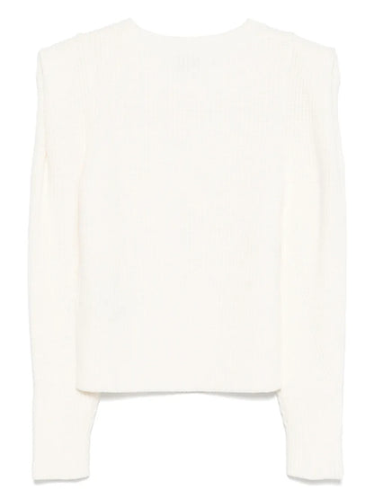 Shoulder-Detail Knitted Sweater
