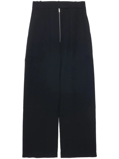 Zip-Up Palazzo Pants