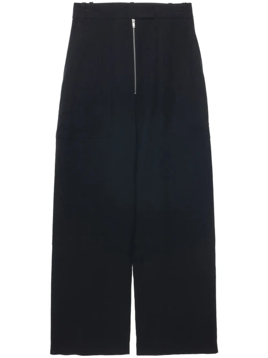 Zip-Up Palazzo Pants