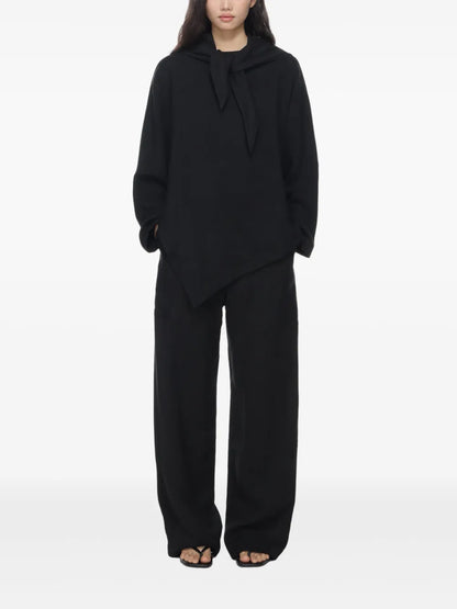 Zip-Up Palazzo Pants