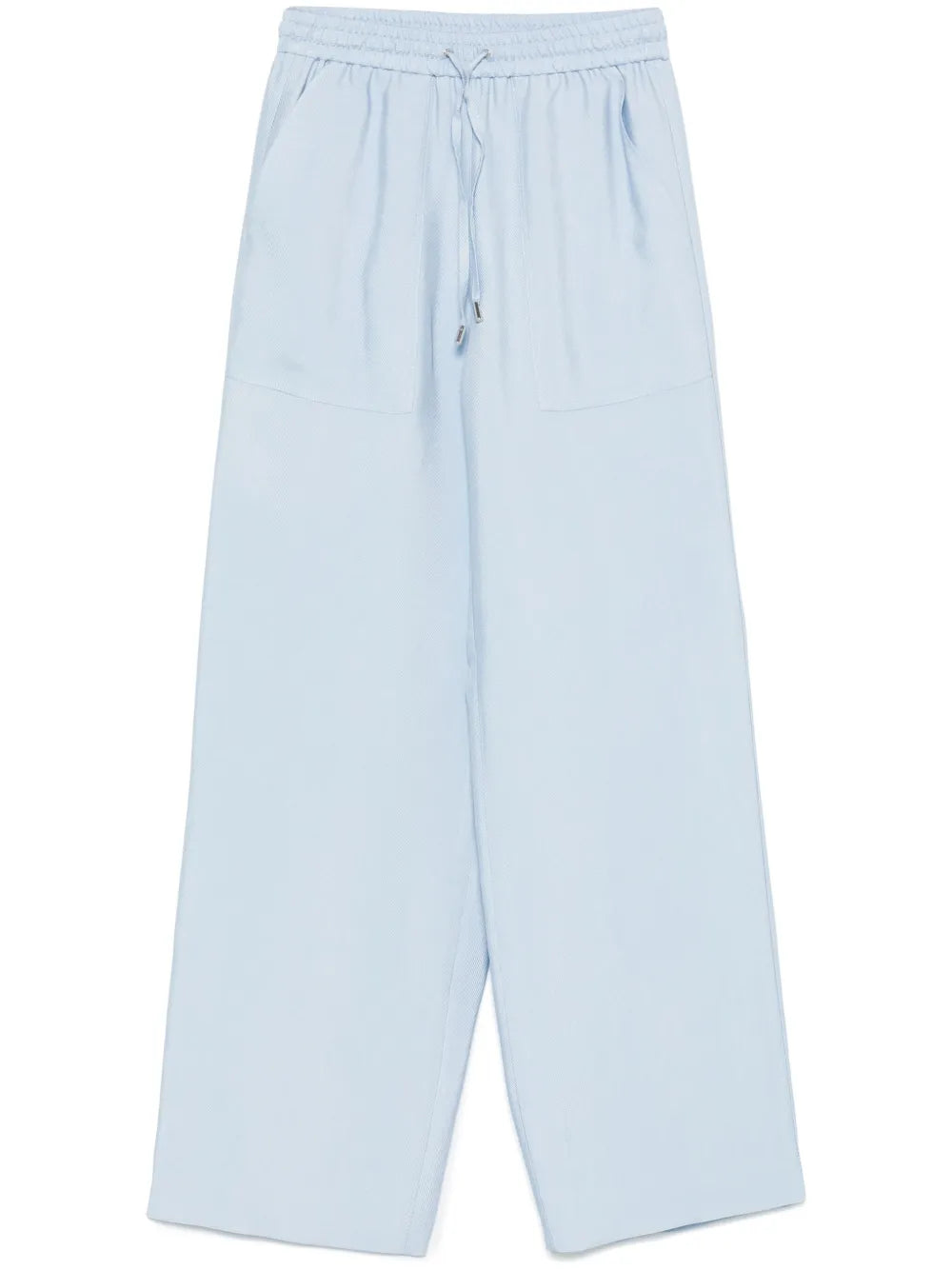 Wide-Leg Twill Trousers