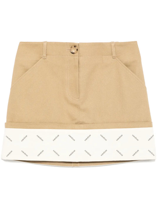 Logo-Printed Mini Skirt