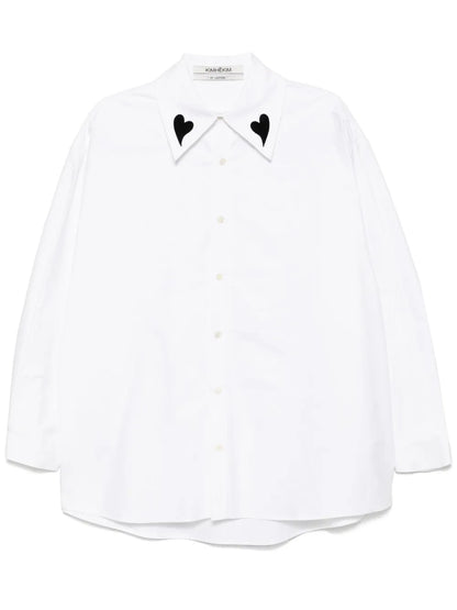 Heart Patched Ballnoon Shirt
