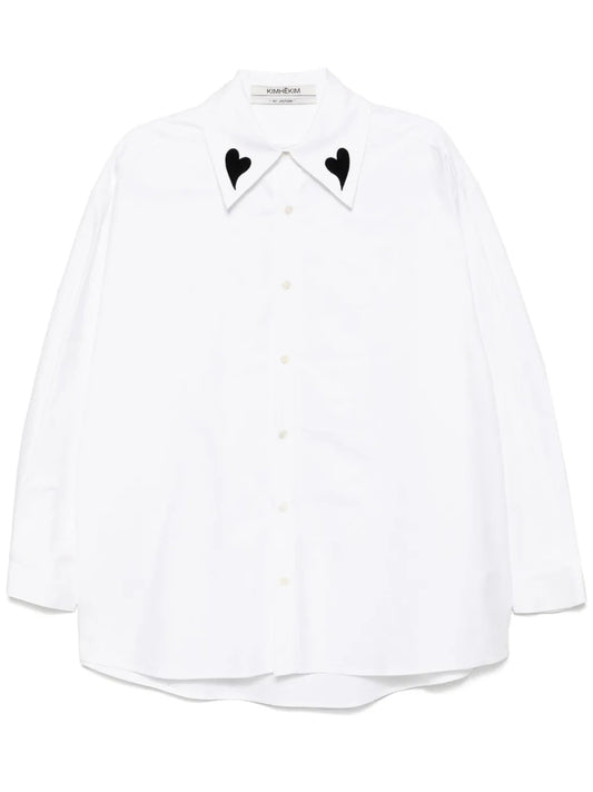 Heart Patched Ballnoon Shirt