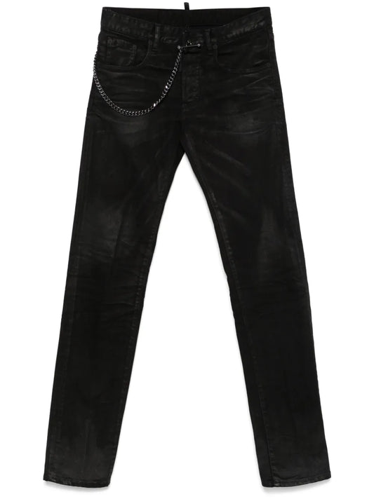 Chain-Detailed Jeans