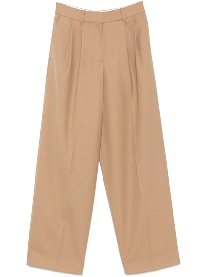 Pleated Wide-Leg Trousers