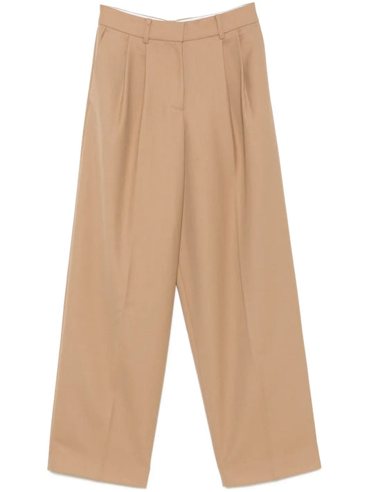 Pleated Wide-Leg Trousers