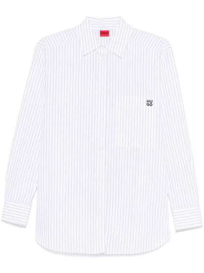 Butterfly-Print Striped Shirt
