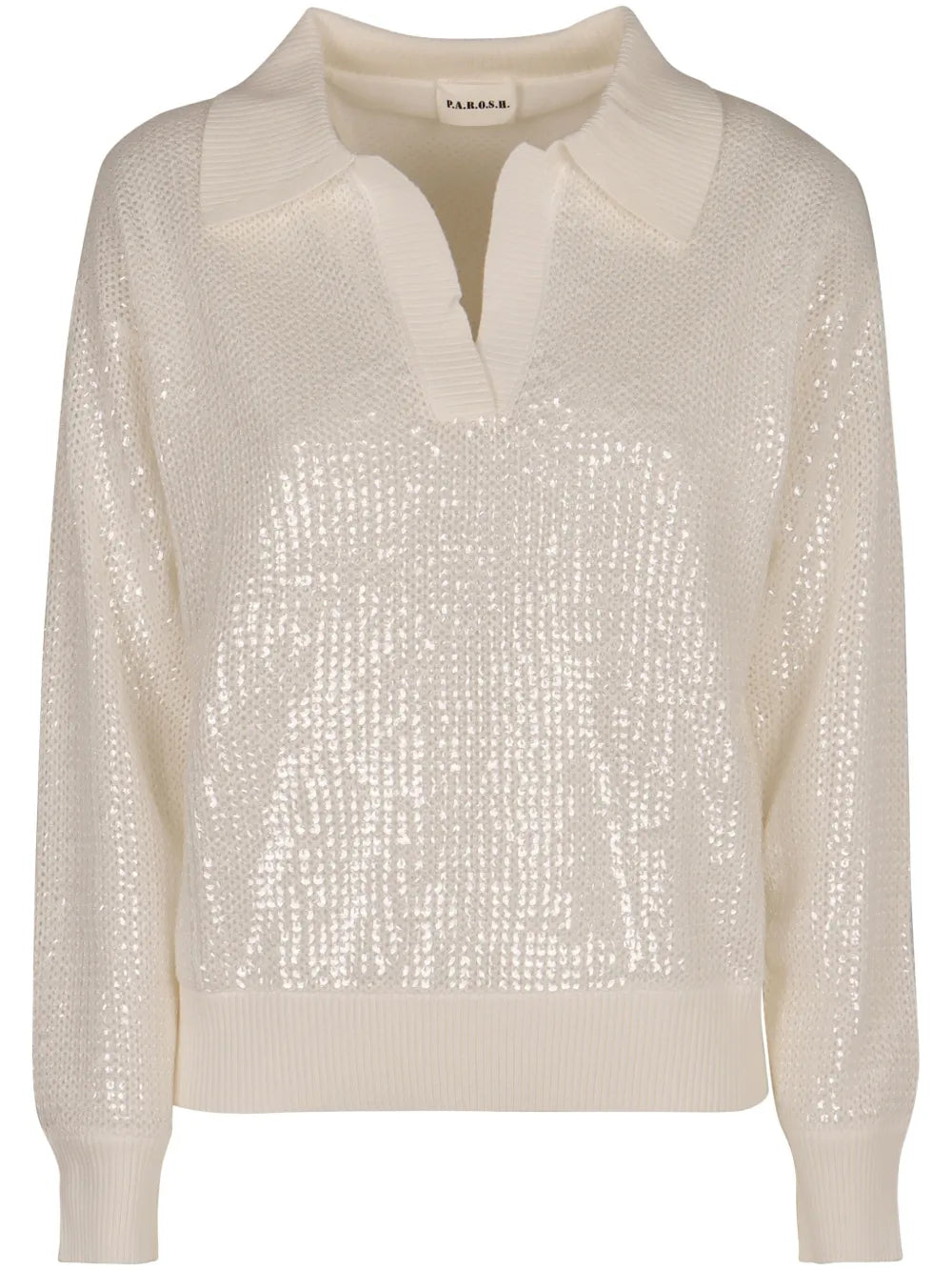 Sequinned Polo Top