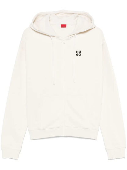 Zip-Up Cotton Hoodie