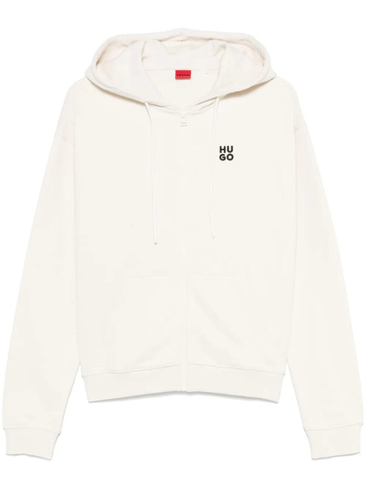 Zip-Up Cotton Hoodie