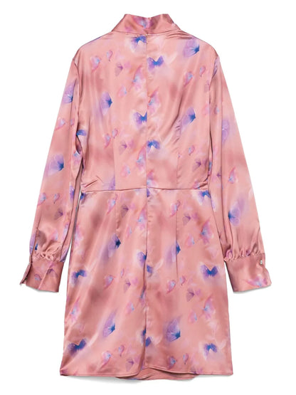 Butterfly-Print Mini Dress