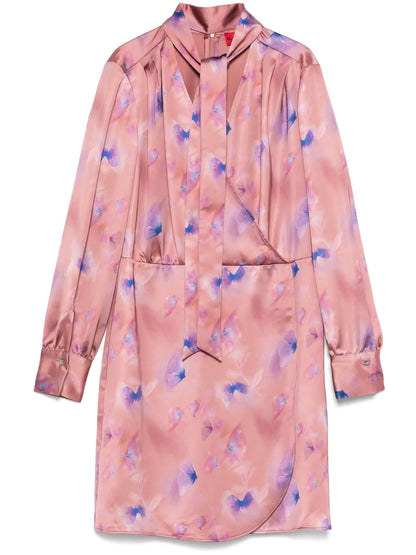 Butterfly-Print Mini Dress